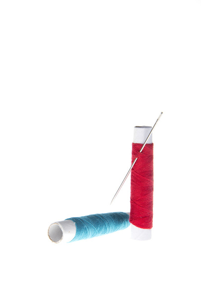 needle through red cotton thread - Photo, Image