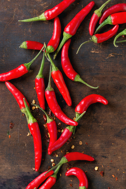 Heap of red hot chili peppers - Photo, image
