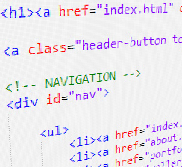 CSS és Html kód - Vektor, kép