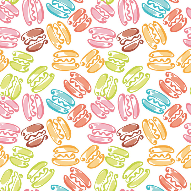 красочный макаронный сладкий торт. векторная иллюстрация
 - Вектор,изображение