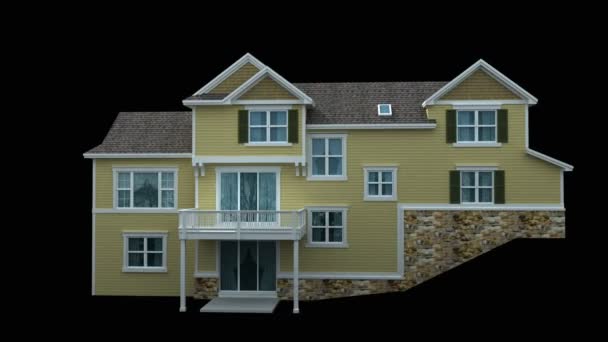 Drehscheibenschleife des 3D-Hauses - Filmmaterial, Video