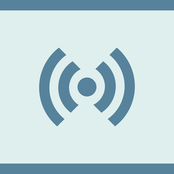 Símbolo RSS icono de estilo plano. Ilustración vectorial
 - Vector, imagen