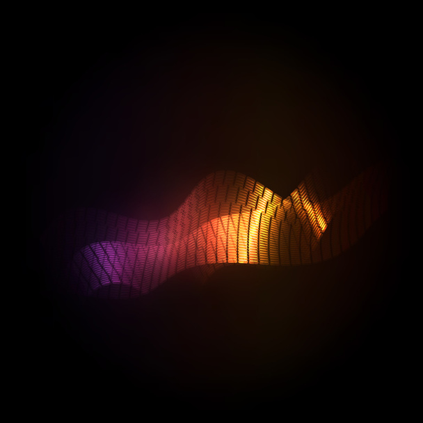 Oro brillante lucentes ondas de luz líneas abstractas
  - Vector, imagen