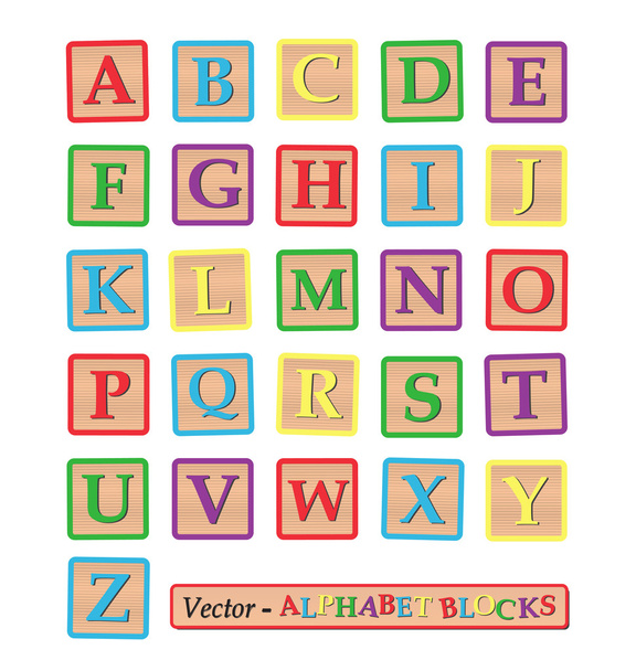 abeceda bloky - Vektor, obrázek