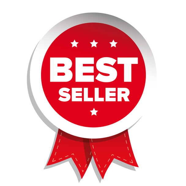 Best Seller badge with red ribbon - Vecteur, image