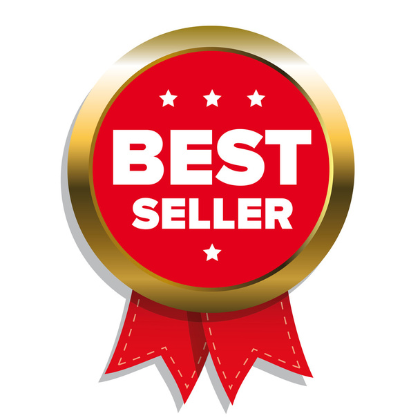 Best Seller badge with red ribbon - Vecteur, image
