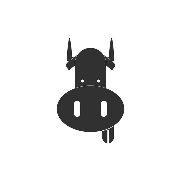 スタイリッシュな背景牛顔の動物のベクトル イラスト - ベクター画像