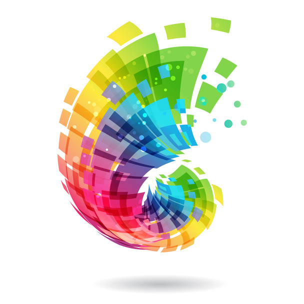 Абстрактный элемент, многоцветная концепция дизайна
 - Вектор,изображение