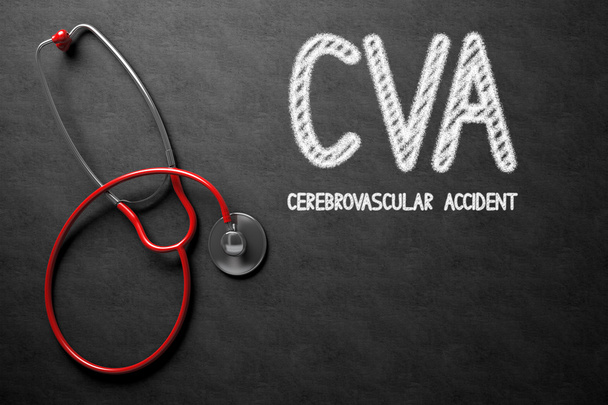 CVA Handwritten on Chalkboard. 3D Illustration. - Photo, Image