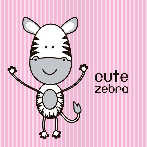 cute zebra - ベクター画像