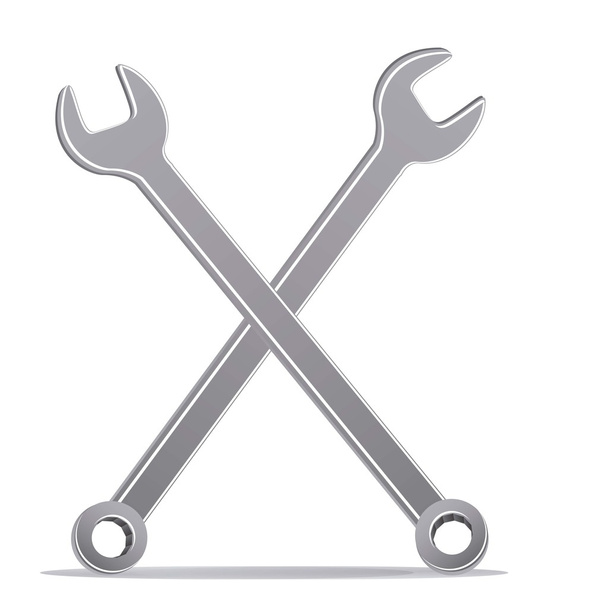 Illustration of wrenches - Vektor, kép
