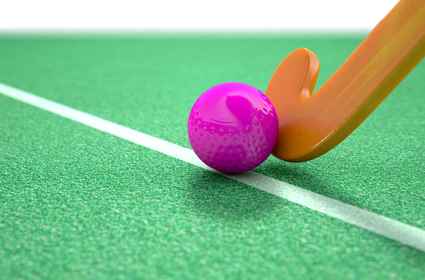 Hockey Stick And Ball - Photo, Image