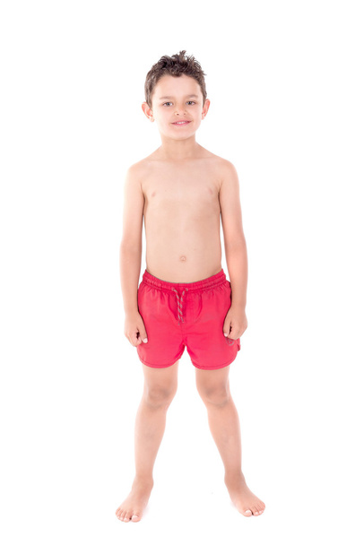 boy with beach shorts - Фото, изображение
