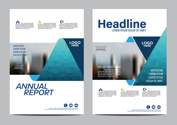 Brochure Layout design template. Annual Report Flyer Leaflet cover Presentation Modern background. illustration vector in A4 size - Vector, Image