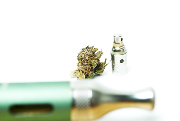 Marihuana und Cannabis elektronische Zigarette, Gras e-cig  - Foto, Bild