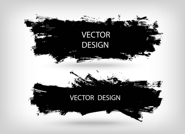 set of grunge artistic brush strokes - Vector, afbeelding