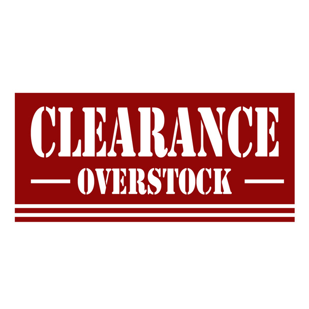 Clearance-red stamp - Vector, Image