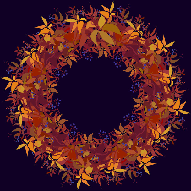 Autumn grape vine - Вектор,изображение