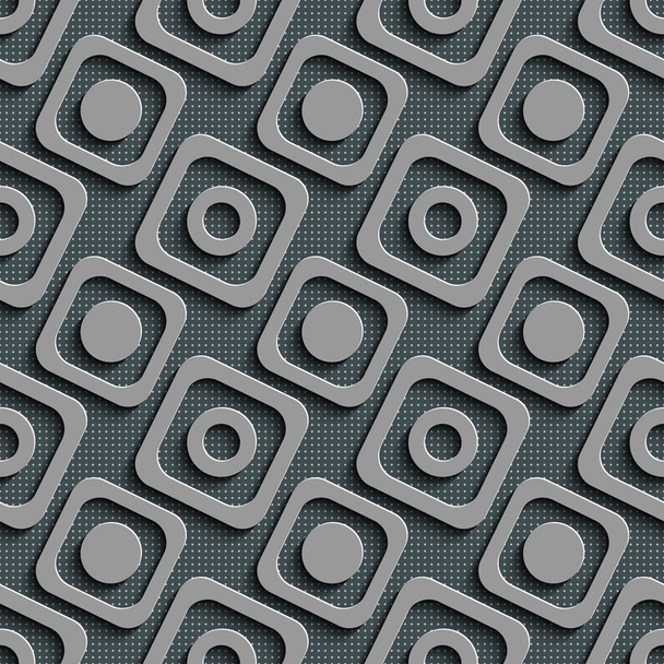 Seamless Square and Circle Pattern - Vektor, Bild