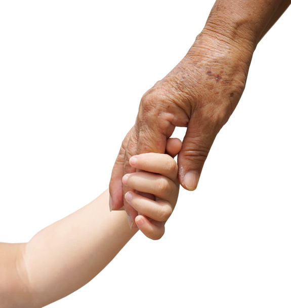 käsi nuori vauva koskettaa vanha käsi
 - Valokuva, kuva