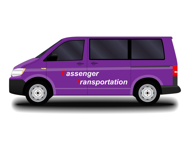 passenger vans and minivans. - Vector, Image