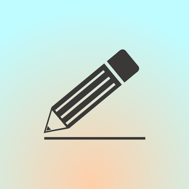 Ceruza - vector icon fekete web design - Vektor, kép