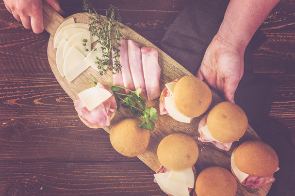 Ham and Cheese Sliders - Photo, Image