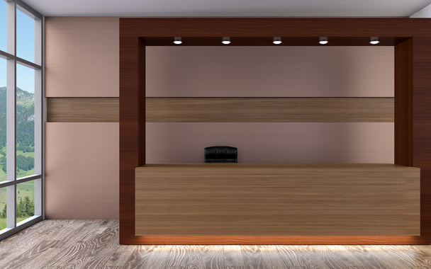 Business center. Receptionist. 3D rendering - Photo, Image