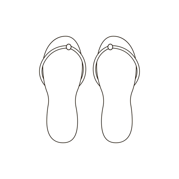 Beach Sandals Icon - Vector, Image