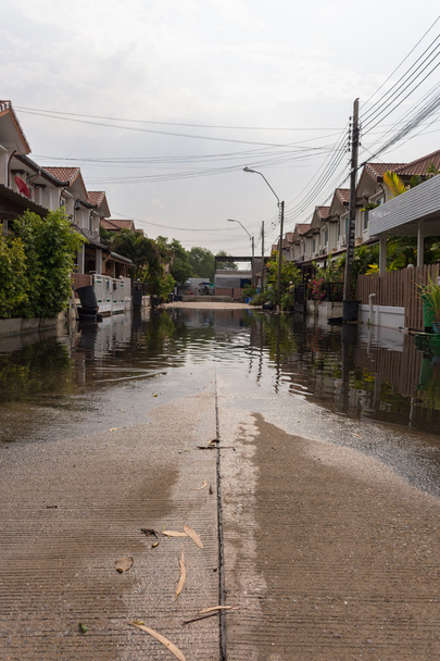 Überschwemmungsdorf - Foto, Bild