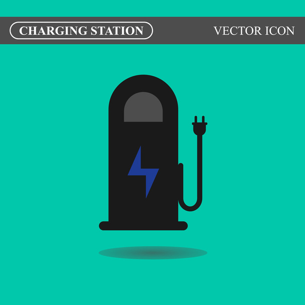 estación de carga de coche eléctrico - Vector, imagen