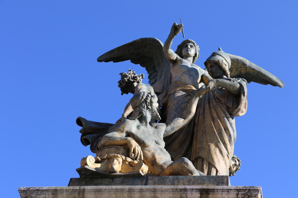 / Victor Emmanuel II Roma - Altare della Patria Ulusal Anıtı - Fotoğraf, Görsel