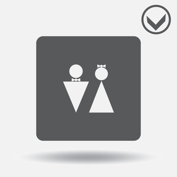 WC Icon. web design style - Vector, Image