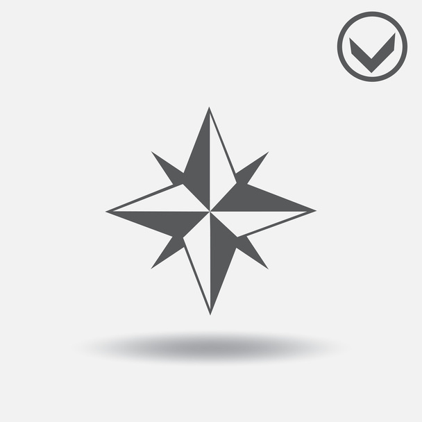 Kompas pictogram vector. Web designstijl - Vector, afbeelding