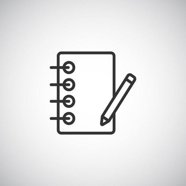 notebook icon, illustration  - Vettoriali, immagini