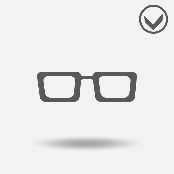 Podbite oko okulary na białym tle. styl projektowania sieci Web - Wektor, obraz