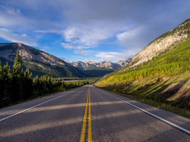 Beautiful landscape of a road through Rocky Mountains - Photo, image