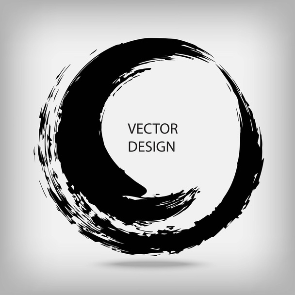 Hand drawn circle shape - Vector, Imagen