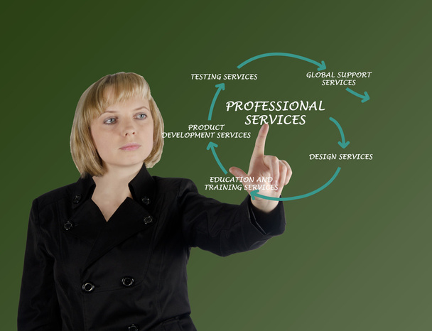 Диаграмма профессиональных услуг
 - Фото, изображение