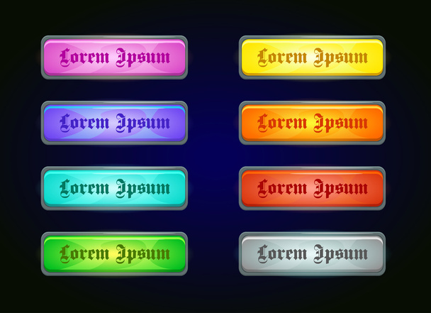 Colorful shiny horizontal game templates - Vector, Image