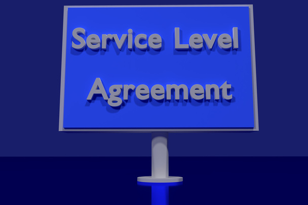 señal de tráfico con las palabras en inglés: Service Level Agreement
  - Foto, imagen