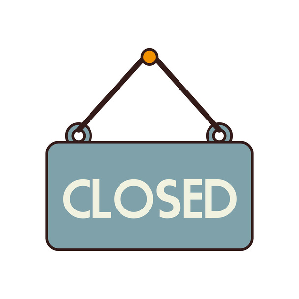 closed sign hang isolated - Vector, Image