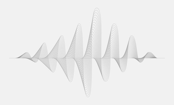 Vector halftone sound wave. Music Digital Equalizer. - Vector, Image