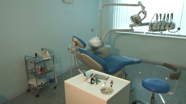 Zahnarztpraxis. horizontale Pfanne. - Filmmaterial, Video
