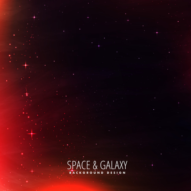 space background with red lights - Vector, Image