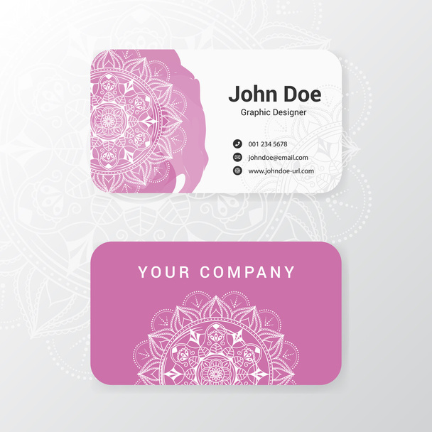 Lovely business name card template design - Vector, Image