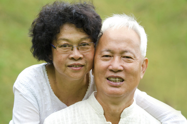 Asian Senior Couple at outdoor park - Fotó, kép