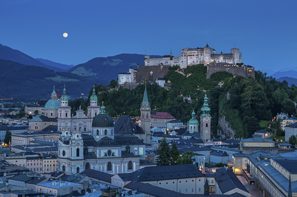 Зальцбург місто з фортеці Хоензальцбург, Salzburger земля, Австрія - Фото, зображення