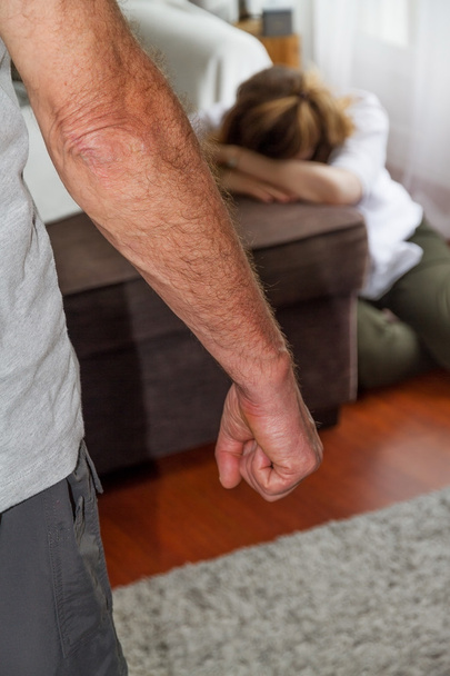Domestic violence at home - Fotoğraf, Görsel