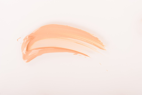 Liquid tinted make-up cream foundation sample stroke - Photo, image